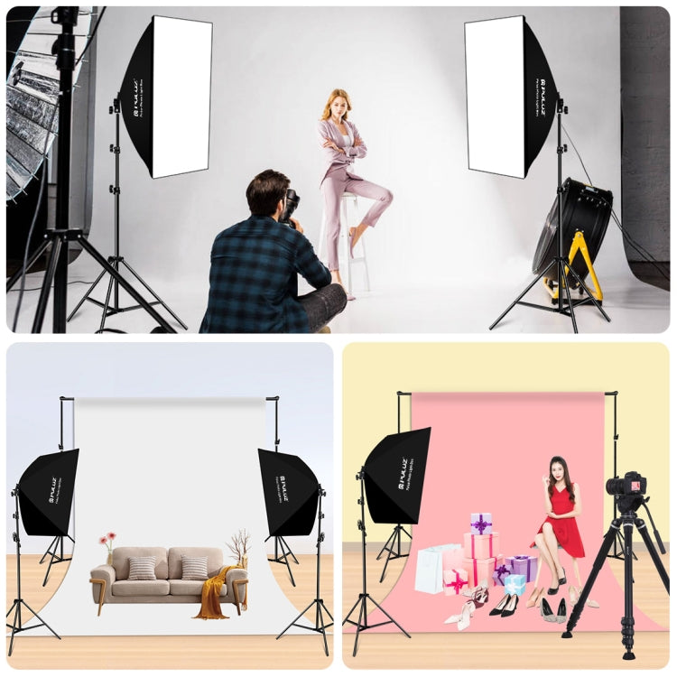 PULUZ Softbox Kit di illuminazione 2 pezzi 50x70 cm Attrezzatura fotografica professionale per studio fotografico con 2 lampadine con attacco E27 Kit di illuminazione fotografica, 2 PCS Single Bulb EU Plug, 2 PCS Single Bulb US Plug