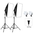 PULUZ Softbox Kit di illuminazione 2 pezzi 50x70 cm Attrezzatura fotografica professionale per studio fotografico con 8 lampadine E27 20W E27 con attacco E27 Kit di illuminazione per riprese di ritratti / Fotografia pubblicitaria di moda               ...