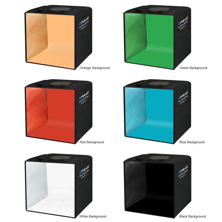 PULUZ Tenda da tiro con luce ad anello pieghevole da 30 cm per illuminazione fotografica con pannello luminoso senza ombre