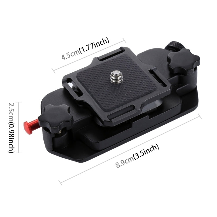 PULUZ 3 in 1 Pacchetto Multifunzionale Cintura in Vita + Doppia Tracolla + Kit di Clip per Fotocamera con Gancio per Fotocamere SLR / DSLR, Waistband Strap Kits