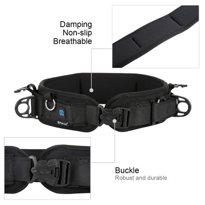PULUZ 3 in 1 Pacchetto Multifunzionale Cintura in Vita + Doppia Tracolla + Kit di Clip per Fotocamera con Gancio per Fotocamere SLR / DSLR, Waistband Strap Kits