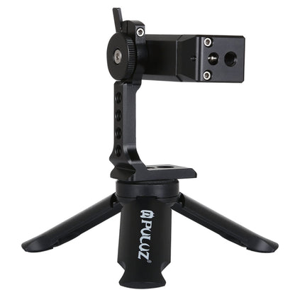 PULUZ Treppiede in plastica pieghevole + Morsetto in metallo per riprese orizzontali/verticali con slitta fredda per iPhone, Galaxy, Huawei, Xiaomi, Sony, HTC, Google e altri smartphone, Tripod+Clamp 4