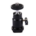 Testa per treppiede con slitta fredda PULUZ Testa a vite per treppiede da 1/4 di pollice con bloccaggio, Hot Shoe Tripod Head