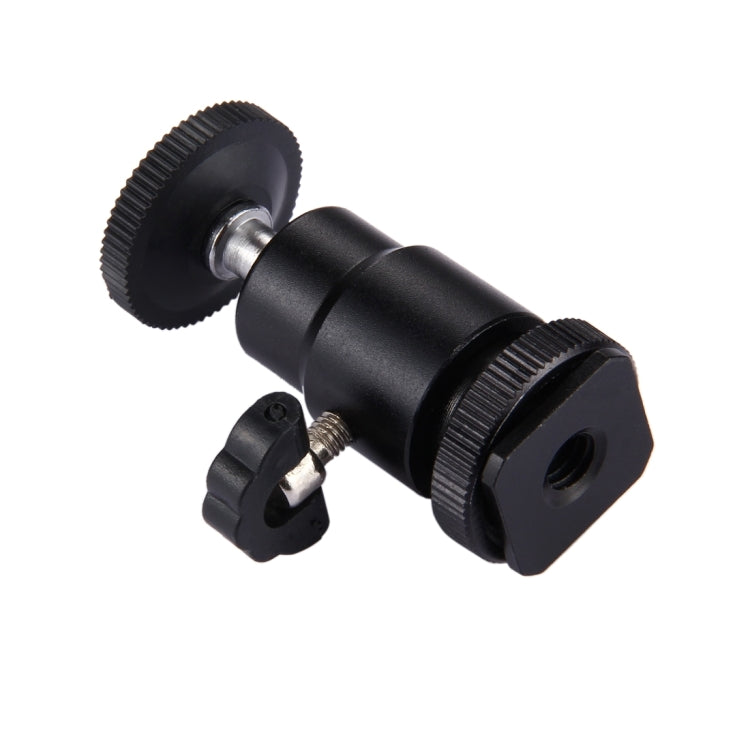 Testa per treppiede con slitta fredda PULUZ Testa a vite per treppiede da 1/4 di pollice con bloccaggio, Hot Shoe Tripod Head