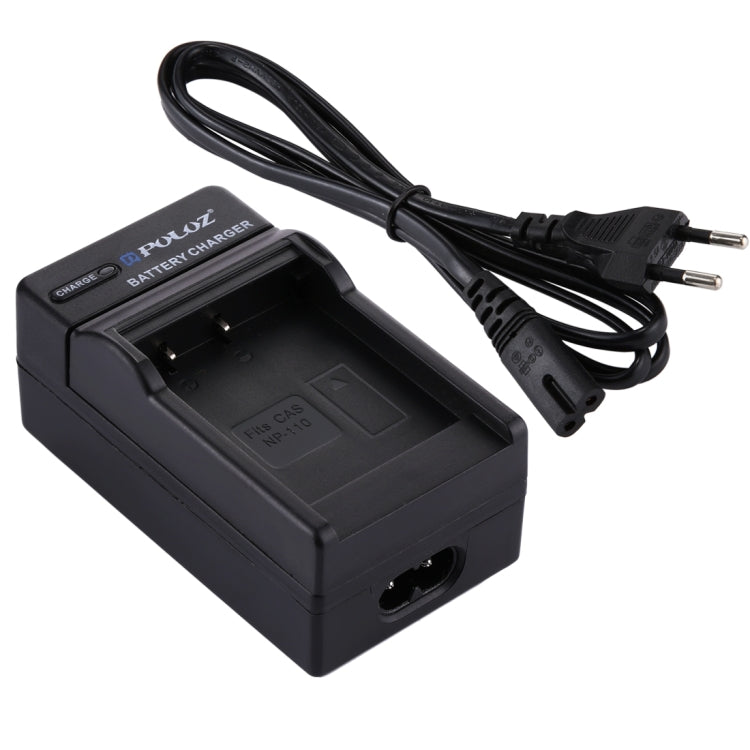 Caricabatteria con presa EU PULUZ con cavo per batteria Casio NP-110, NP-110 EU Plug