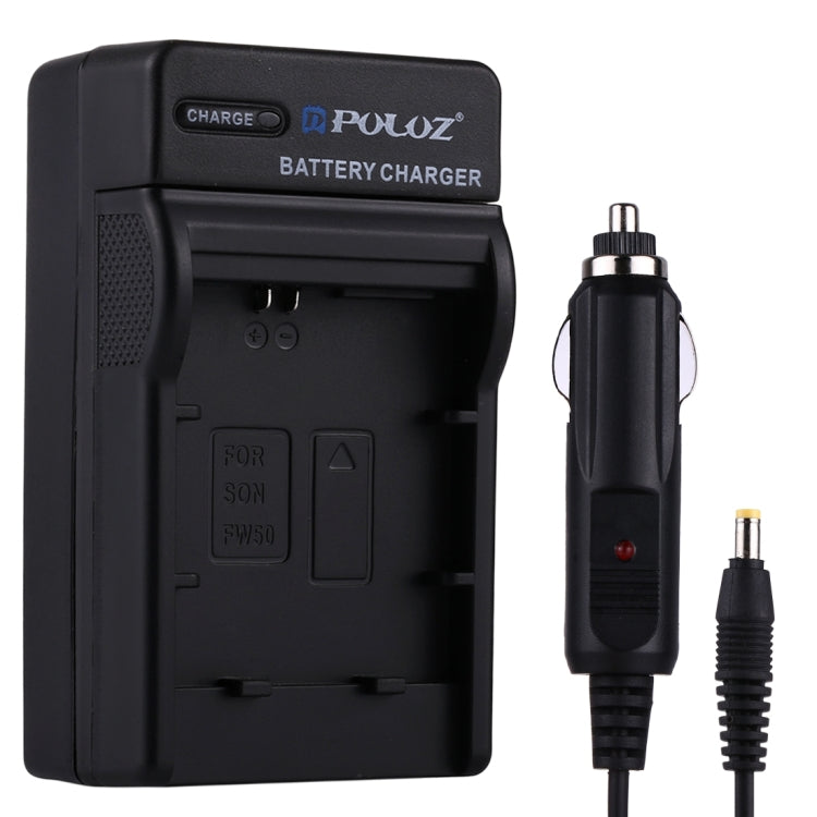 Caricabatteria da auto per batteria per fotocamera digitale PULUZ per batteria Sony NP-FW50, NP-FW50 Car Charger