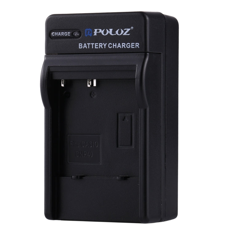 Caricabatteria da auto per batteria per fotocamera digitale PULUZ per batteria CASIO CNP40, CNP40 Car Charger