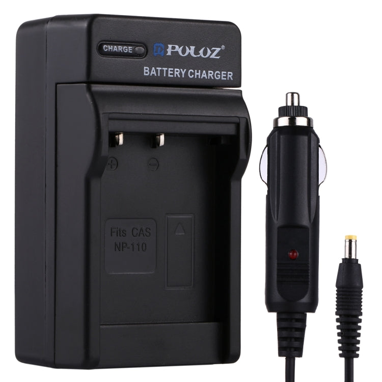 Caricabatteria da auto per batteria per fotocamera digitale PULUZ per batteria Casio NP-110, NP-110 Car Charger