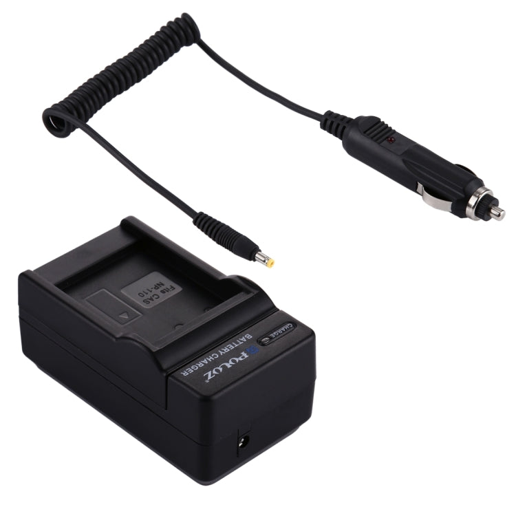 Caricabatteria da auto per batteria per fotocamera digitale PULUZ per batteria Casio NP-110, NP-110 Car Charger