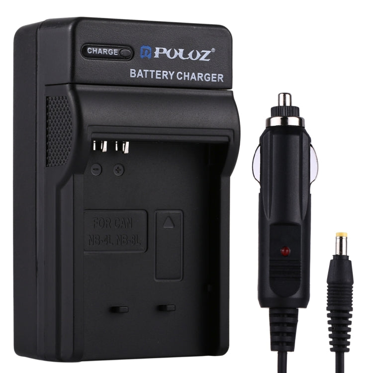 Caricabatteria da auto per batteria per fotocamera digitale PULUZ per batteria Canon NB-4L / NB-8L, NB-4L Car Charger