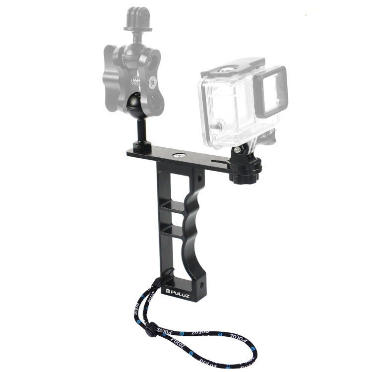 PULUZ Supporto portatile per fotografia subacquea con una sola mano in alluminio CNC, compatibile con DJI Osmo Action, GoPro NEW HERO /HERO7 /6 /5 /5 Session /4 Session /4 /3+ /3 /2 /1, Xiaoyi e altre action cam,Fotocamere DSLR, Single Hand Bracket