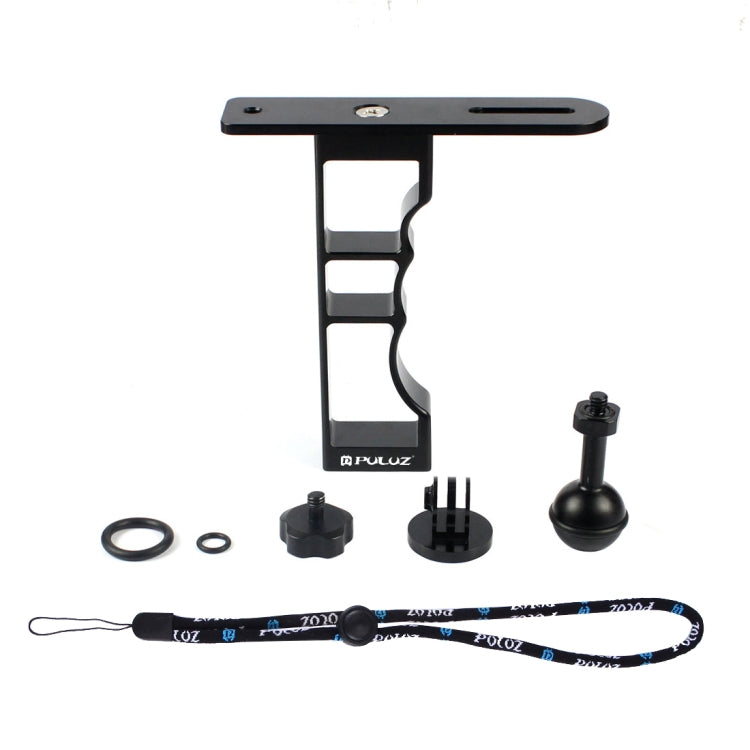 PULUZ Supporto portatile per fotografia subacquea con una sola mano in alluminio CNC, compatibile con DJI Osmo Action, GoPro NEW HERO /HERO7 /6 /5 /5 Session /4 Session /4 /3+ /3 /2 /1, Xiaoyi e altre action cam,Fotocamere DSLR, Single Hand Bracket
