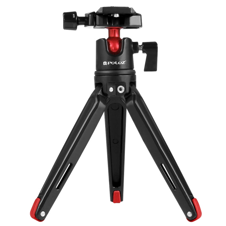 PULUZ Mini treppiede da tavolo tascabile in metallo con testa a sfera a 360 gradi per DSLR e fotocamere digitali, altezza regolabile: 11-21 cm, Desktop Tripod with Head