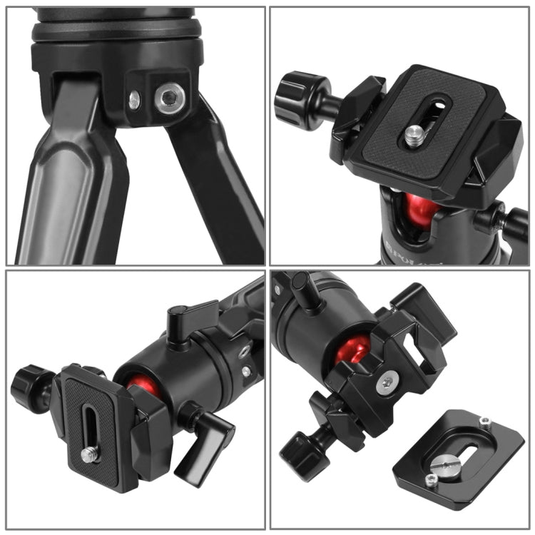 PULUZ Mini treppiede da tavolo tascabile in metallo con testa a sfera a 360 gradi per DSLR e fotocamere digitali, altezza regolabile: 11-21 cm, Desktop Tripod with Head