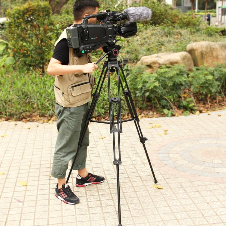 Treppiede professionale in lega di alluminio per videocamera resistente, Tripod