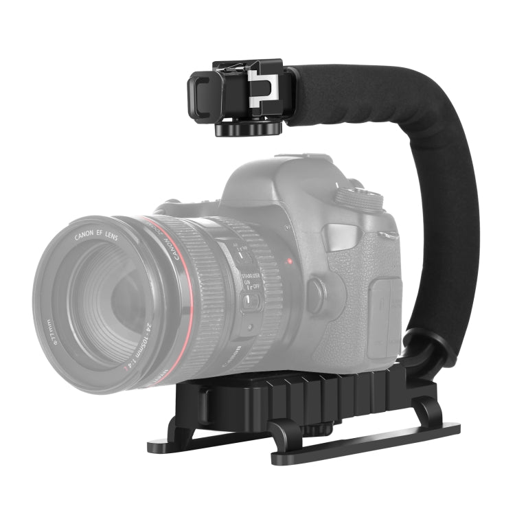 Stabilizzatore per staffa DV portatile portatile a forma di U/C per tutte le fotocamere reflex e fotocamere DV domestiche, C-Shaped Bracket