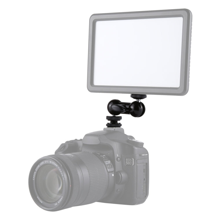 PULUZ Flash Hot Shoe Testa a sfera girevole Vite per treppiede da 1/4 di pollice Braccio magico con blocco, Magic Arm
