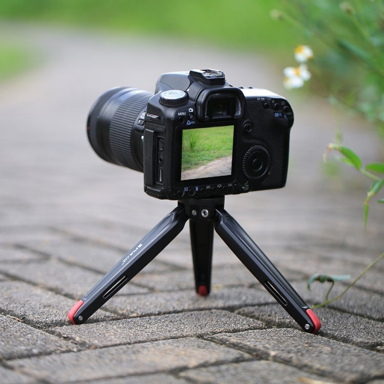 PULUZ Pocket Mini Treppiede da Tavolo in Metallo con Vite Adattatore Filettata da 1/4" a 3/8" per DSLR e Fotocamere Digitali, Altezza Regolabile: 4,5-15 cm, Carico: 20 kg