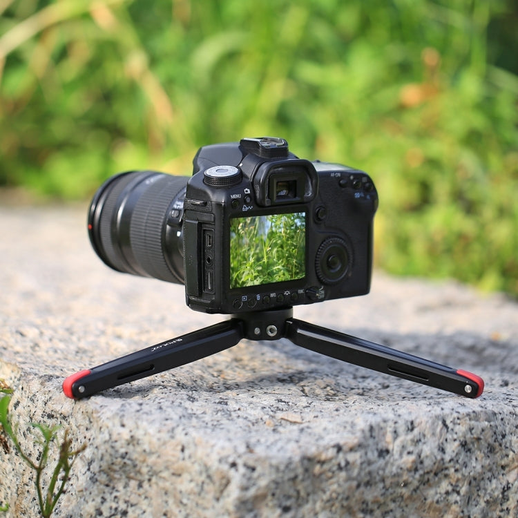 PULUZ Pocket Mini Treppiede da Tavolo in Metallo con Vite Adattatore Filettata da 1/4" a 3/8" per DSLR e Fotocamere Digitali, Altezza Regolabile: 4,5-15 cm, Carico: 20 kg