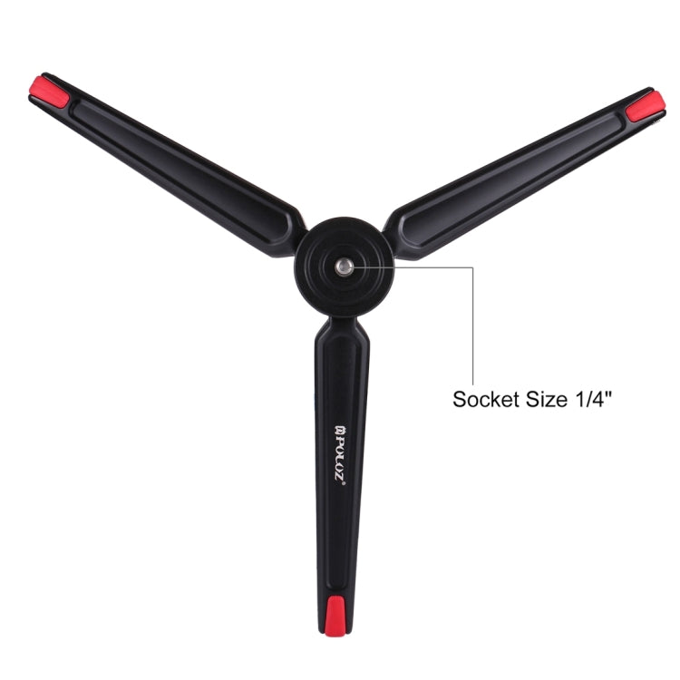 PULUZ Pocket Mini Treppiede da Tavolo in Metallo con Vite Adattatore Filettata da 1/4" a 3/8" per DSLR e Fotocamere Digitali, Altezza Regolabile: 4,5-15 cm, Carico: 20 kg