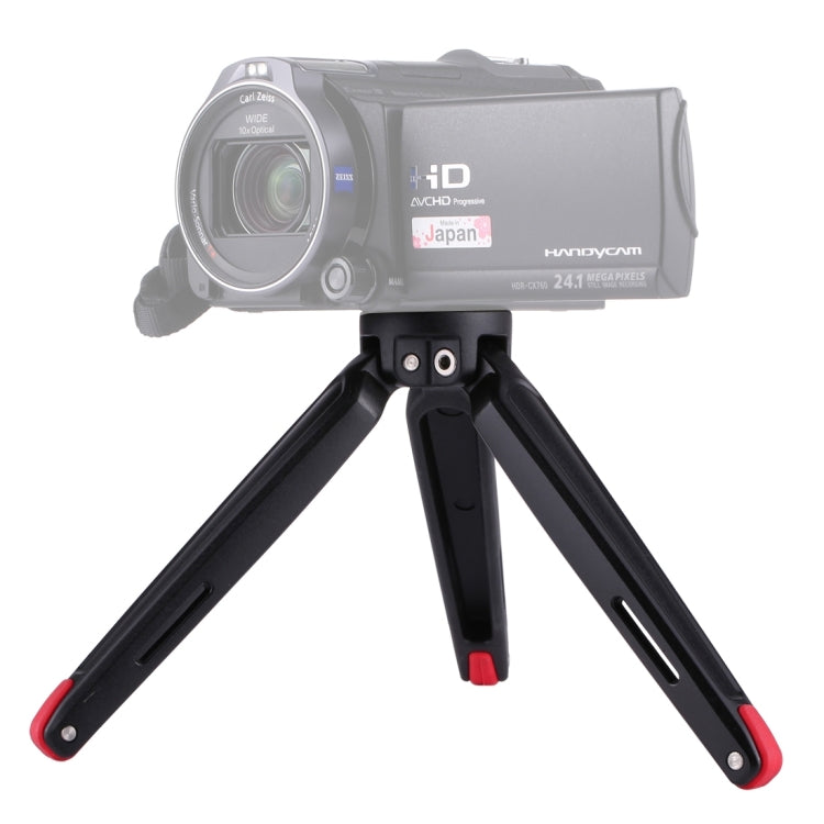 PULUZ Pocket Mini Treppiede da Tavolo in Metallo con Vite Adattatore Filettata da 1/4" a 3/8" per DSLR e Fotocamere Digitali, Altezza Regolabile: 4,5-15 cm, Carico: 20 kg