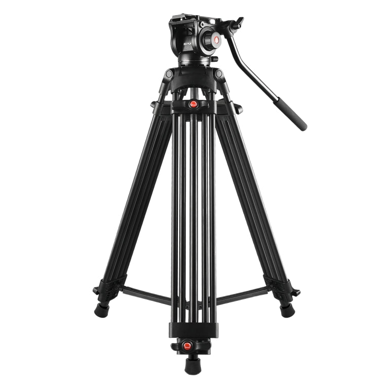 PULUZ Treppiede professionale per videocamera resistente in lega di alluminio con testa fluida per fotocamera DSLR/SLR, altezza regolabile: 80-160 cm