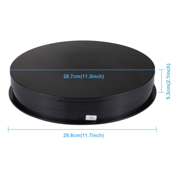 PULUZ 30 cm USB Giradischi Elettrico Espositore Puntelli per Riprese Video Giradischi per Fotografia, Carico 10-20 kg