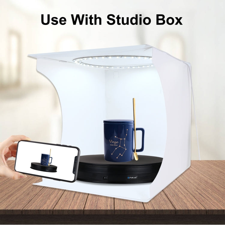 PULUZ 30 cm USB Giradischi Elettrico Espositore Puntelli per Riprese Video Giradischi per Fotografia, Carico 10-20 kg