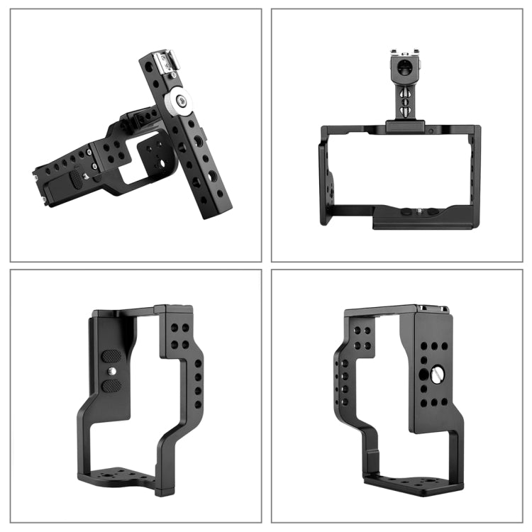 Stabilizzatore gabbia videocamera PULUZ con maniglia per Sony A6600 / ILCE-6600, For Sony A6600