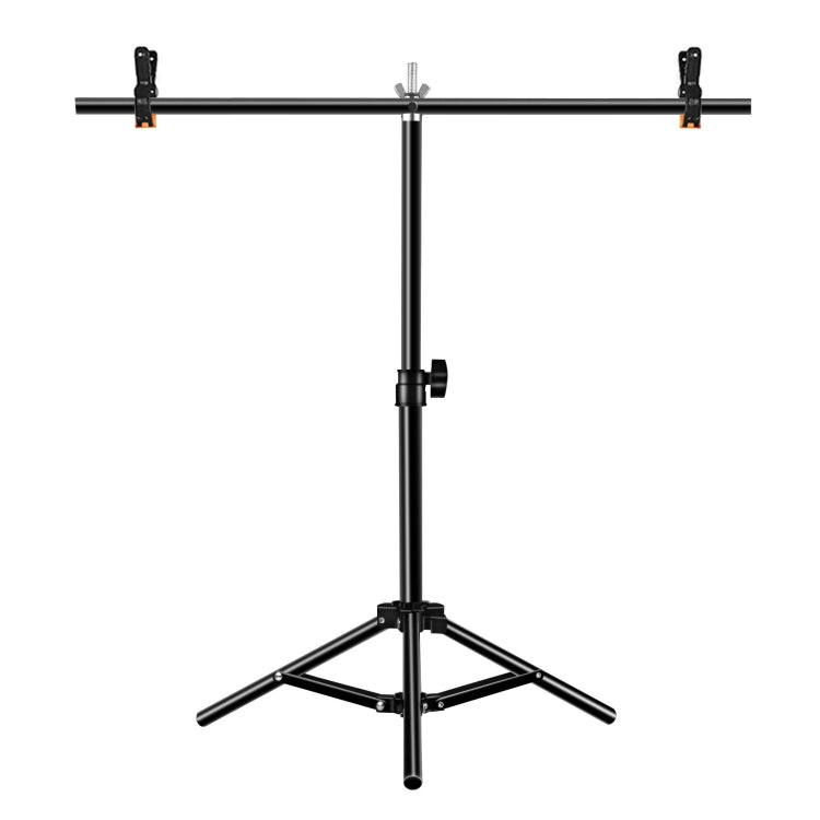 Staffa per barra trasversale per fondale, supporto per fondale per studio fotografico a forma di T da 67 cm con clip, senza fondale, Backdrop Stand