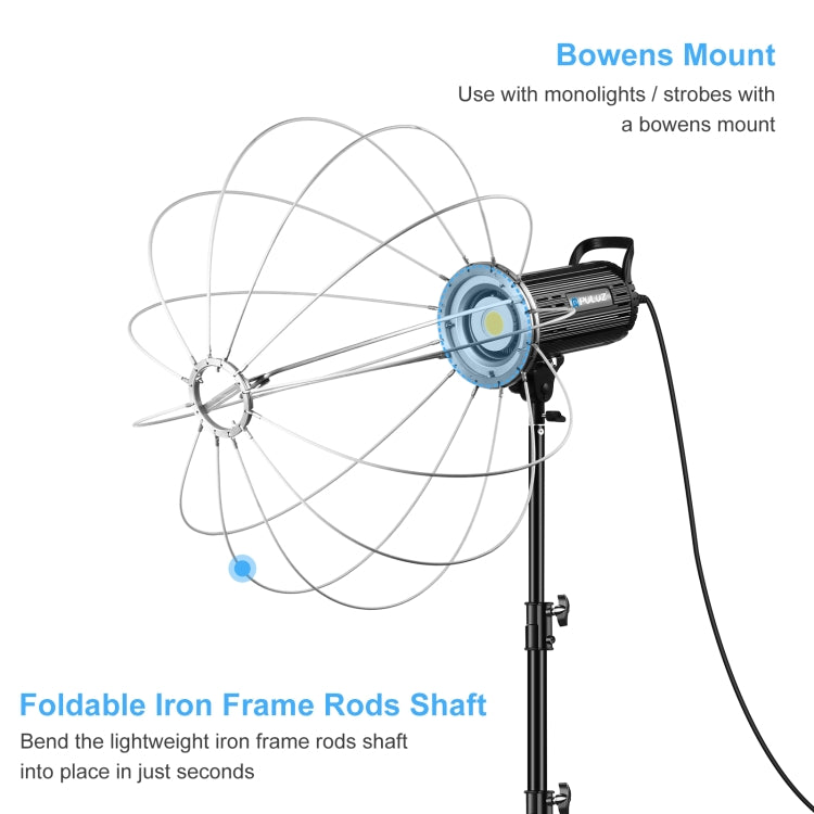 PULUZ Lanterna pieghevole Softbox SpeedLite Flash Light Diffusore pieghevole da 65 cm, 65cm Softbox