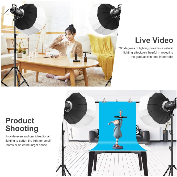 PULUZ Lanterna pieghevole Softbox SpeedLite Flash Light Diffusore pieghevole da 65 cm, 65cm Softbox