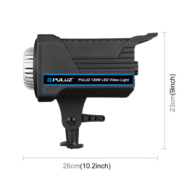 PULUZ 220V 150W Luce video da studio 3200K-5600K Sistema di dissipazione del calore integrato a doppia temperatura di colore con telecomando, 120W 2700K-6500K EU Plug, 120W 2700K-6500K UK Plug, 120W 2700K-6500K US Plug