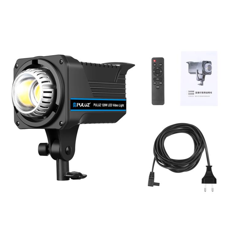 PULUZ 220V 150W Luce video da studio 3200K-5600K Sistema di dissipazione del calore integrato a doppia temperatura di colore con telecomando, 120W 2700K-6500K EU Plug, 120W 2700K-6500K UK Plug, 120W 2700K-6500K US Plug