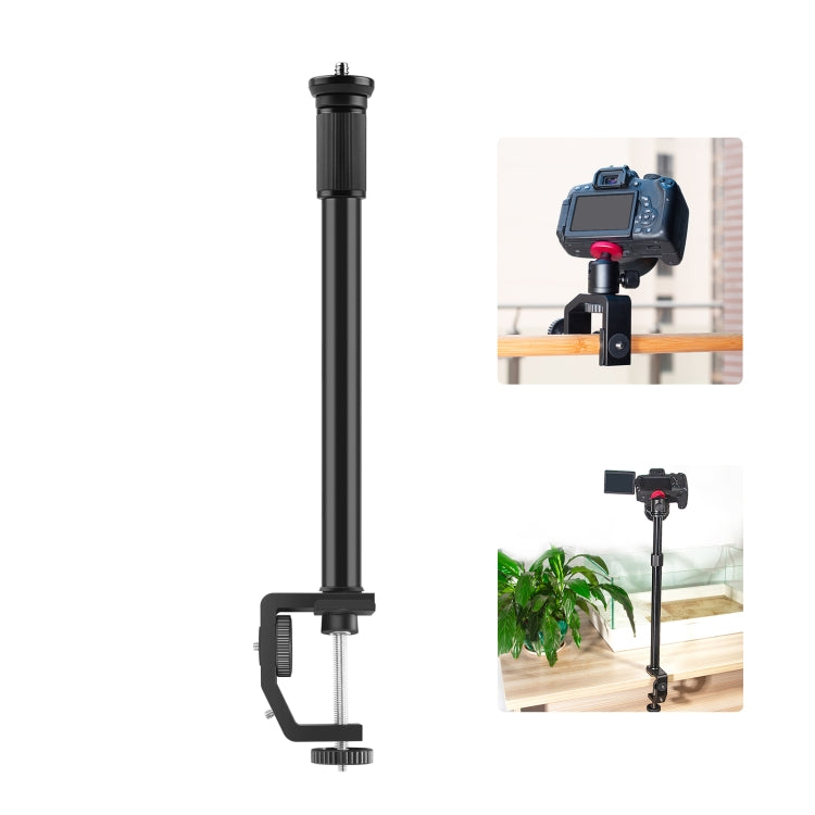 Kit supporto monopiede per asta centrale per estensione supporto luce PULUZ C con morsetto, lunghezza asta: 33-60 cm, C Clamp Extension Rod