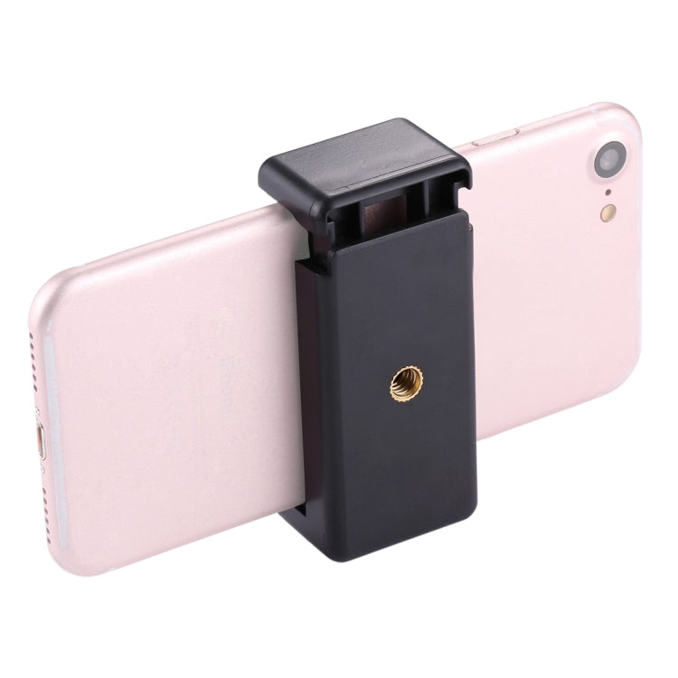 PULUZ Selfie Sticks Morsetto per telefono con supporto per treppiede con foro per vite da 1/4 di pollice per iPhone, Samsung, HTC, Sony, LG e altri smartphone
