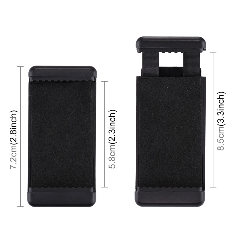 PULUZ Selfie Sticks Morsetto per telefono con supporto per treppiede con foro per vite da 1/4 di pollice per iPhone, Samsung, HTC, Sony, LG e altri smartphone