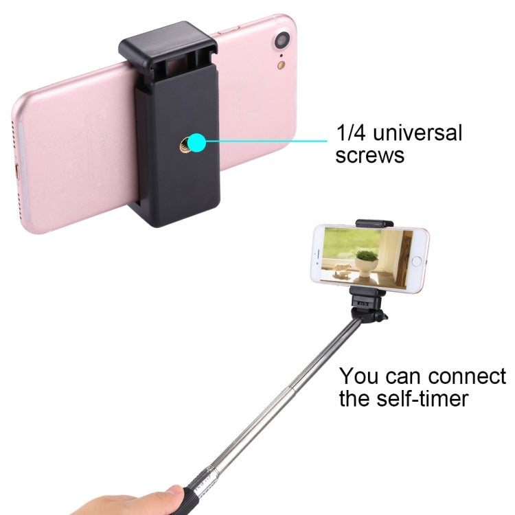 PULUZ Selfie Sticks Morsetto per telefono con supporto per treppiede con foro per vite da 1/4 di pollice per iPhone, Samsung, HTC, Sony, LG e altri smartphone