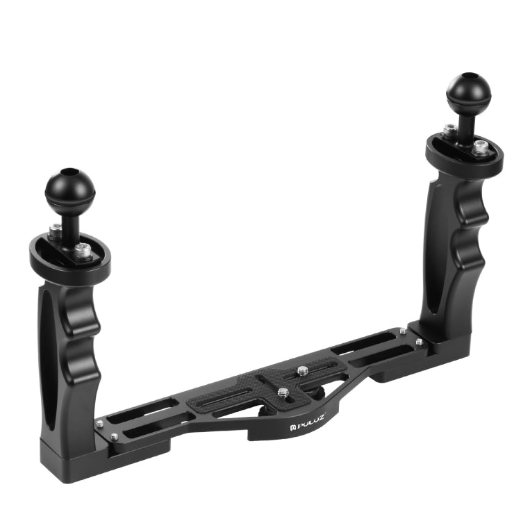 Stabilizzatore per vassoio in lega di alluminio a doppia impugnatura PULUZ per custodie per fotocamere subacquee, Light Aluminium Tray Stabilizer(Red), Light Aluminium Tray Stabilizer(Black)