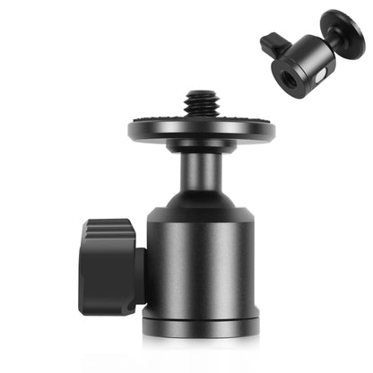 Adattatore per testa a sfera per treppiede in metallo con vite interna PULUZ da 3/8 pollici con blocco della manopola, 3/8 inch Inner Screw