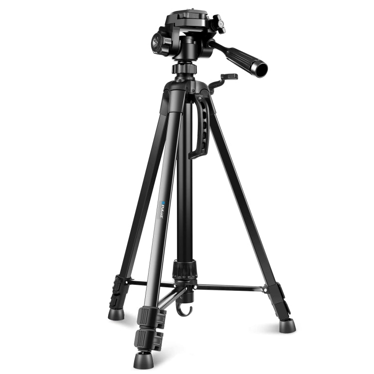 Supporto per treppiede live per selfie in alluminio PULUZ con testa tridimensionale e morsetto per telefono, Adjustable Height: 55-139cm