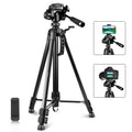 Supporto per treppiede live per selfie in alluminio PULUZ con testa tridimensionale e morsetto per telefono, Adjustable Height: 55-139cm