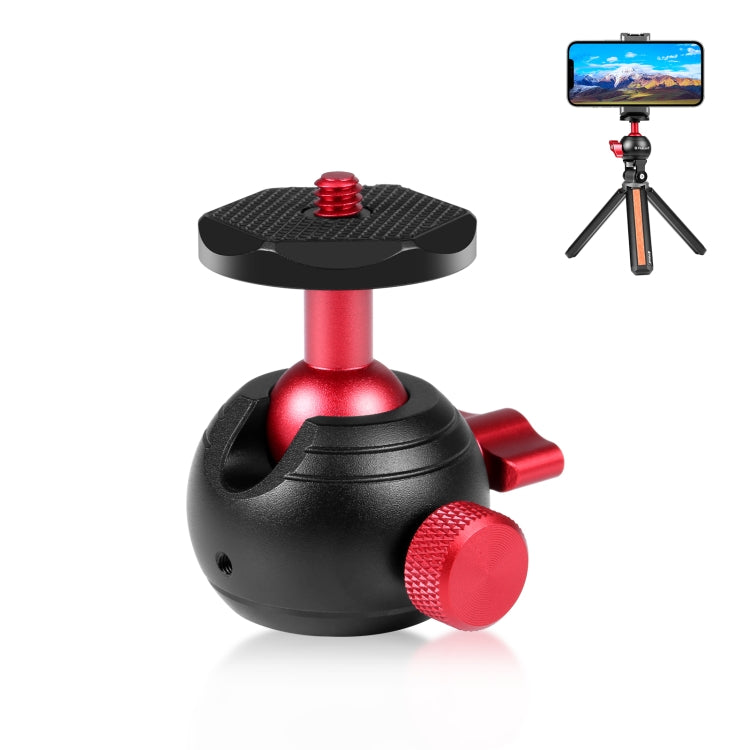 Adattatore per testa a sfera per treppiede panoramico in metallo PULUZ a 360 gradi, 360 Panorama (Red)