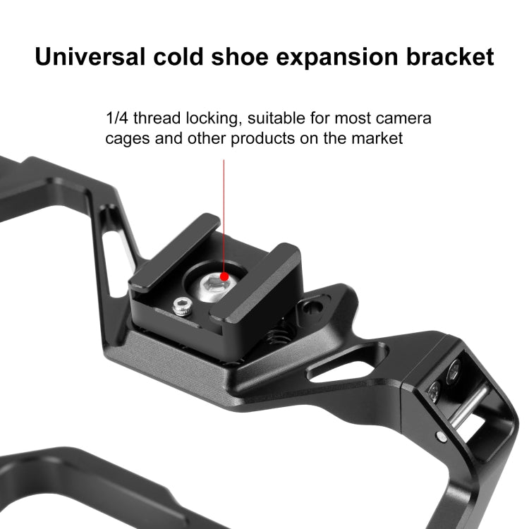 PULUZ Espandi Adattatore per montaggio su slitta fredda Microfono Flash Light Staffa di supporto in lega di alluminio, PULUZ Expand Cold Shoe