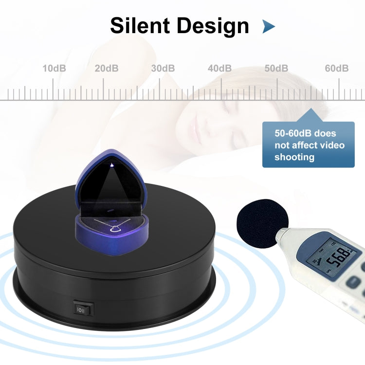 PULUZ Espositore per piattaforma girevole con regolazione della velocità da 15 cm, carico: 3 kg, 15cm Load 3kg Black, 15cm Load 3kg White