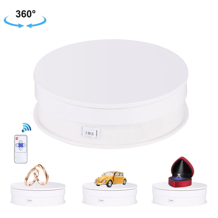 PULUZ Espositore per piattaforma girevole con regolazione della velocità da 15 cm, carico: 3 kg, 15cm Load 3kg Black, 15cm Load 3kg White