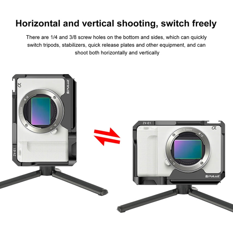 Per Sony ZV-E1 PULUZ Stabilizzatore per gabbia per fotocamera in lega di alluminio