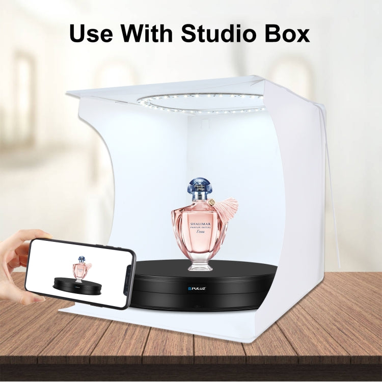 PULUZ Espositore per giradischi con velocità di regolazione da 30 cm, carico 10-15 kg, presa USA, 30cm Load 10-15kg Black US Plug, 30cm Load 10-15kg White US Plug