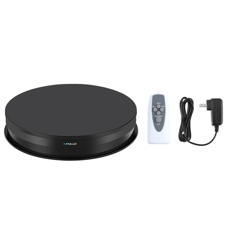 PULUZ Espositore per giradischi con velocità di regolazione da 30 cm, carico 10-15 kg, presa USA, 30cm Load 10-15kg Black US Plug, 30cm Load 10-15kg White US Plug