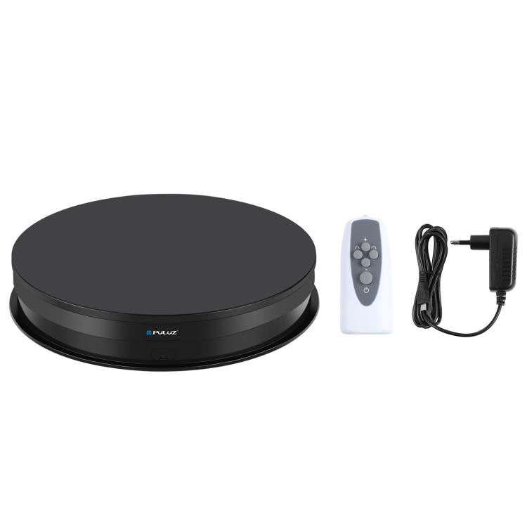 PULUZ Espositore per giradischi con velocità di regolazione da 30 cm, carico 10-15 kg, presa EU, 30cm Load 10-15kg Black EU Plug, 30cm Load 10-15kg White EU Plug